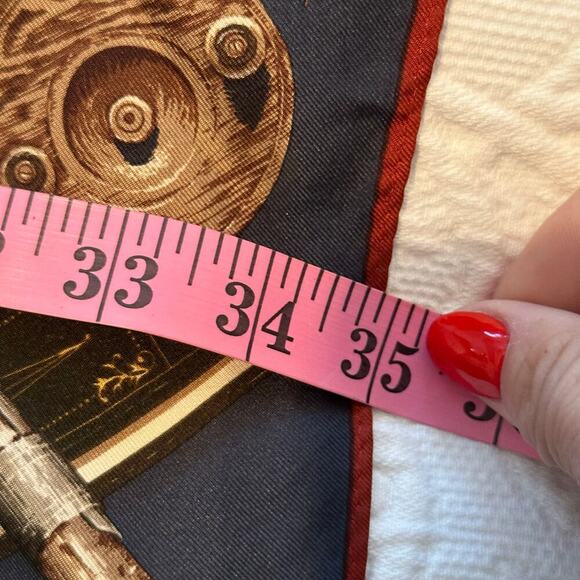 Ralph Lauren Women's Blue & Black 100% Silk Fish Print Scarf RARE fisherman - Picture 13 of 14